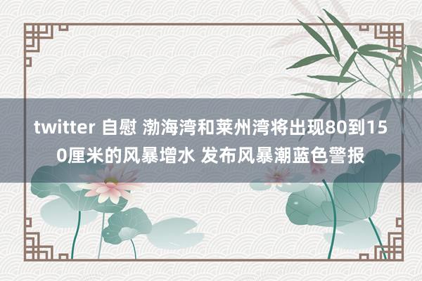 twitter 自慰 渤海湾和莱州湾将出现80到150厘米的风暴增水 发布风暴潮蓝色警报