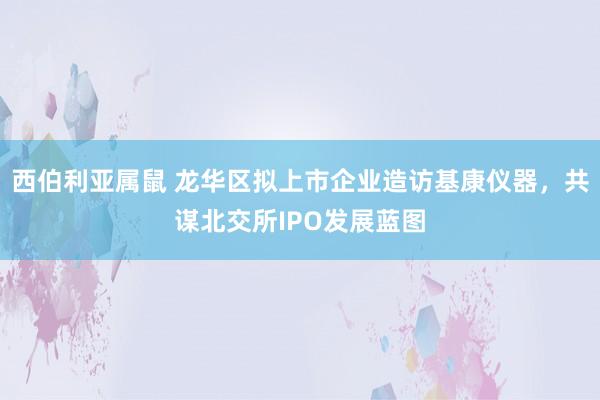 西伯利亚属鼠 龙华区拟上市企业造访基康仪器，共谋北交所IPO发展蓝图