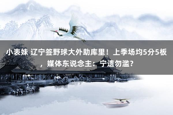 小表妹 辽宁签野球大外助库里！上季场均5分5板，媒体东说念主：宁遗勿滥？