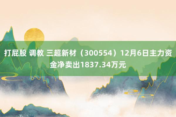 打屁股 调教 三超新材（300554）12月6日主力资金净卖出1837.34万元