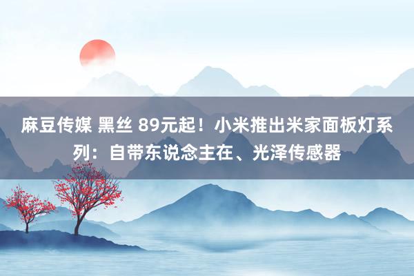 麻豆传媒 黑丝 89元起！小米推出米家面板灯系列：自带东说念主在、光泽传感器