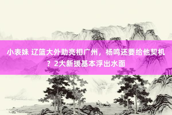 小表妹 辽篮大外助亮相广州，杨鸣还要给他契机？2大新援基本浮出水面