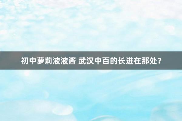 初中萝莉液液酱 武汉中百的长进在那处？