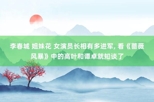 李春城 姐妹花 女演员长相有多进军， 看《蔷薇风暴》中的高叶和谭卓就知谈了