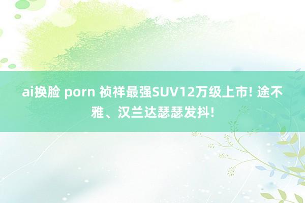 ai换脸 porn 祯祥最强SUV12万级上市! 途不雅、汉兰达瑟瑟发抖!