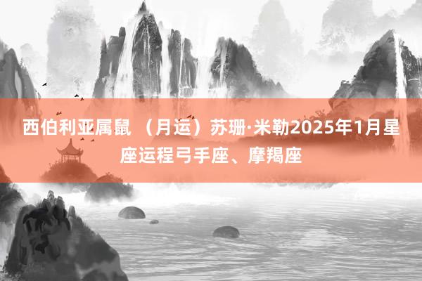 西伯利亚属鼠 （月运）苏珊·米勒2025年1月星座运程弓手座、摩羯座