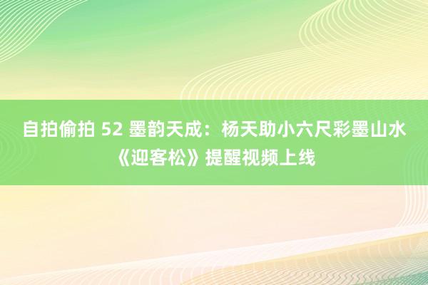 自拍偷拍 52 墨韵天成：杨天助小六尺彩墨山水《迎客松》提醒视频上线
