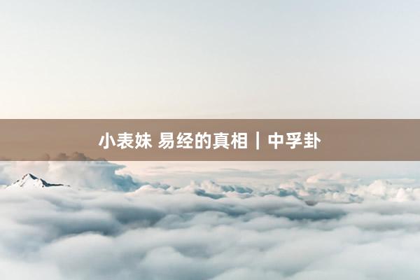 小表妹 易经的真相｜中孚卦