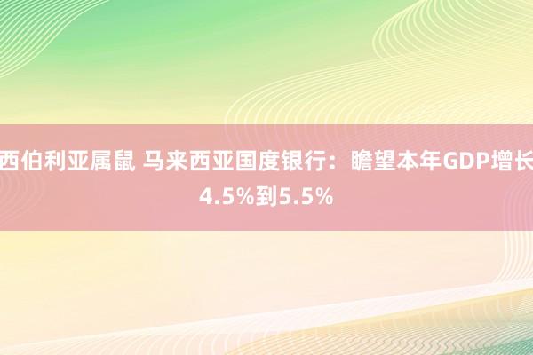 西伯利亚属鼠 马来西亚国度银行：瞻望本年GDP增长4.5%到5.5%