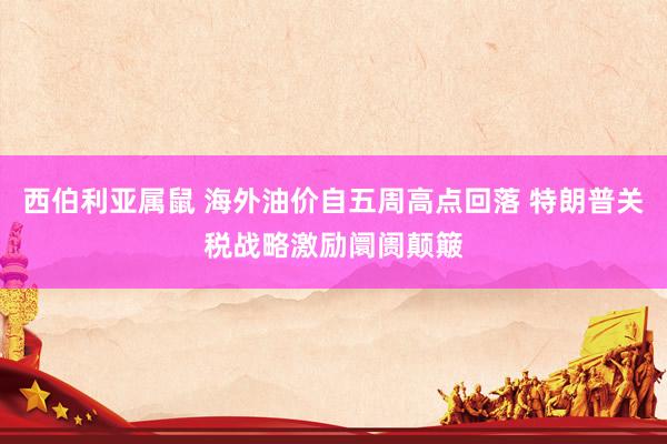 西伯利亚属鼠 海外油价自五周高点回落 特朗普关税战略激励阛阓颠簸