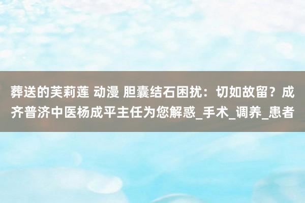 葬送的芙莉莲 动漫 胆囊结石困扰：切如故留？成齐普济中医杨成平主任为您解惑_手术_调养_患者