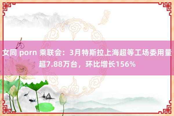 女同 porn 乘联会：3月特斯拉上海超等工场委用量超7.88万台，环比增长156%