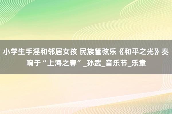 小学生手淫和邻居女孩 民族管弦乐《和平之光》奏响于“上海之春”_孙武_音乐节_乐章