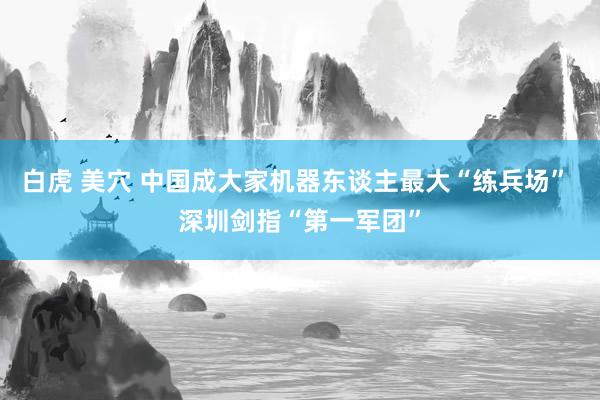 白虎 美穴 中国成大家机器东谈主最大“练兵场” 深圳剑指“第一军团”
