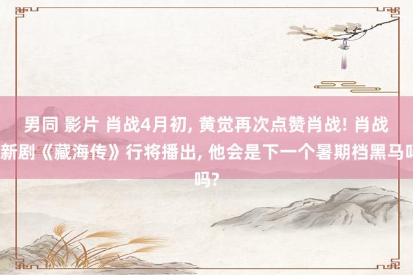 男同 影片 肖战4月初, 黄觉再次点赞肖战! 肖战的新剧《藏海传》行将播出, 他会是下一个暑期档黑马吗?