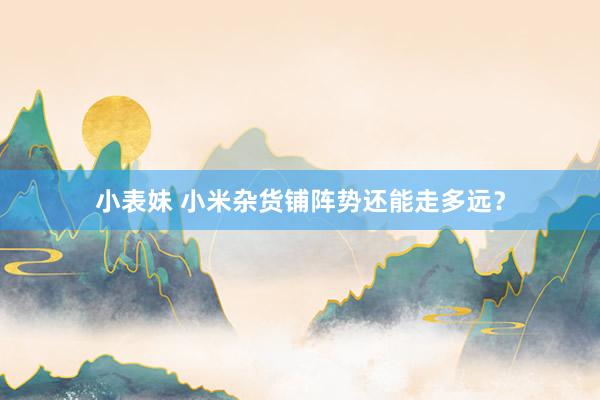 小表妹 小米杂货铺阵势还能走多远？