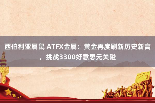 西伯利亚属鼠 ATFX金属：黄金再度刷新历史新高，挑战3300好意思元关隘