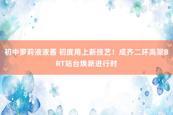 初中萝莉液液酱 初度用上新技艺！成齐二环高架BRT站台焕新进行时