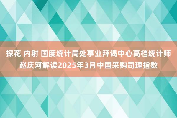 探花 内射 国度统计局处事业拜谒中心高档统计师赵庆河解读2025年3月中国采购司理指数