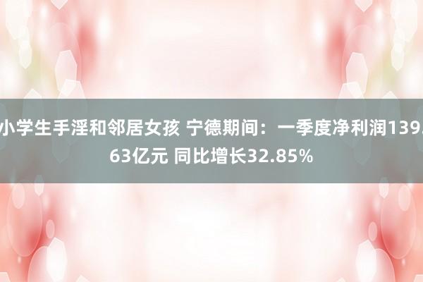小学生手淫和邻居女孩 宁德期间：一季度净利润139.63亿元 同比增长32.85%