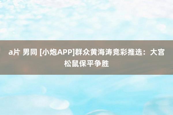a片 男同 [小炮APP]群众黄海涛竞彩推选：大宫松鼠保平争胜