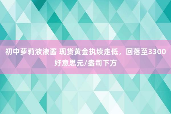 初中萝莉液液酱 现货黄金执续走低，回落至3300好意思元/盎司下方