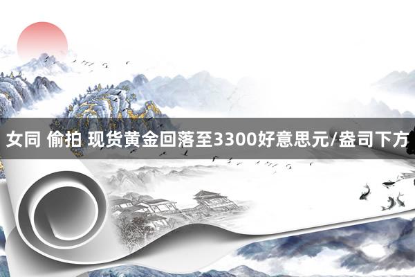 女同 偷拍 现货黄金回落至3300好意思元/盎司下方
