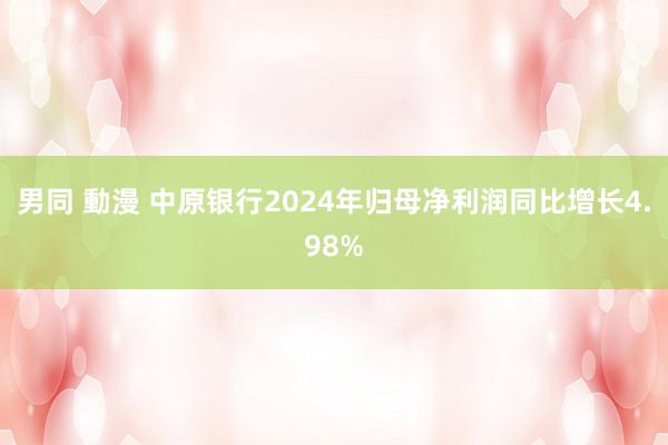 男同 動漫 中原银行2024年归母净利润同比增长4.98%