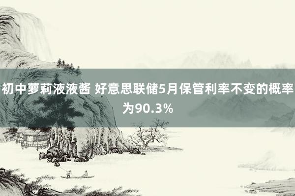 初中萝莉液液酱 好意思联储5月保管利率不变的概率为90.3%